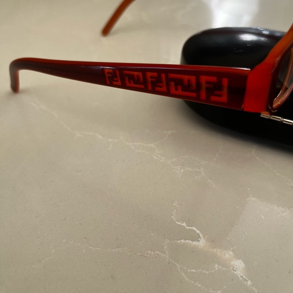 Fendi 100% authentic Italian prescription glasses Brn-orange Excellent condition - Picture 3 of 9